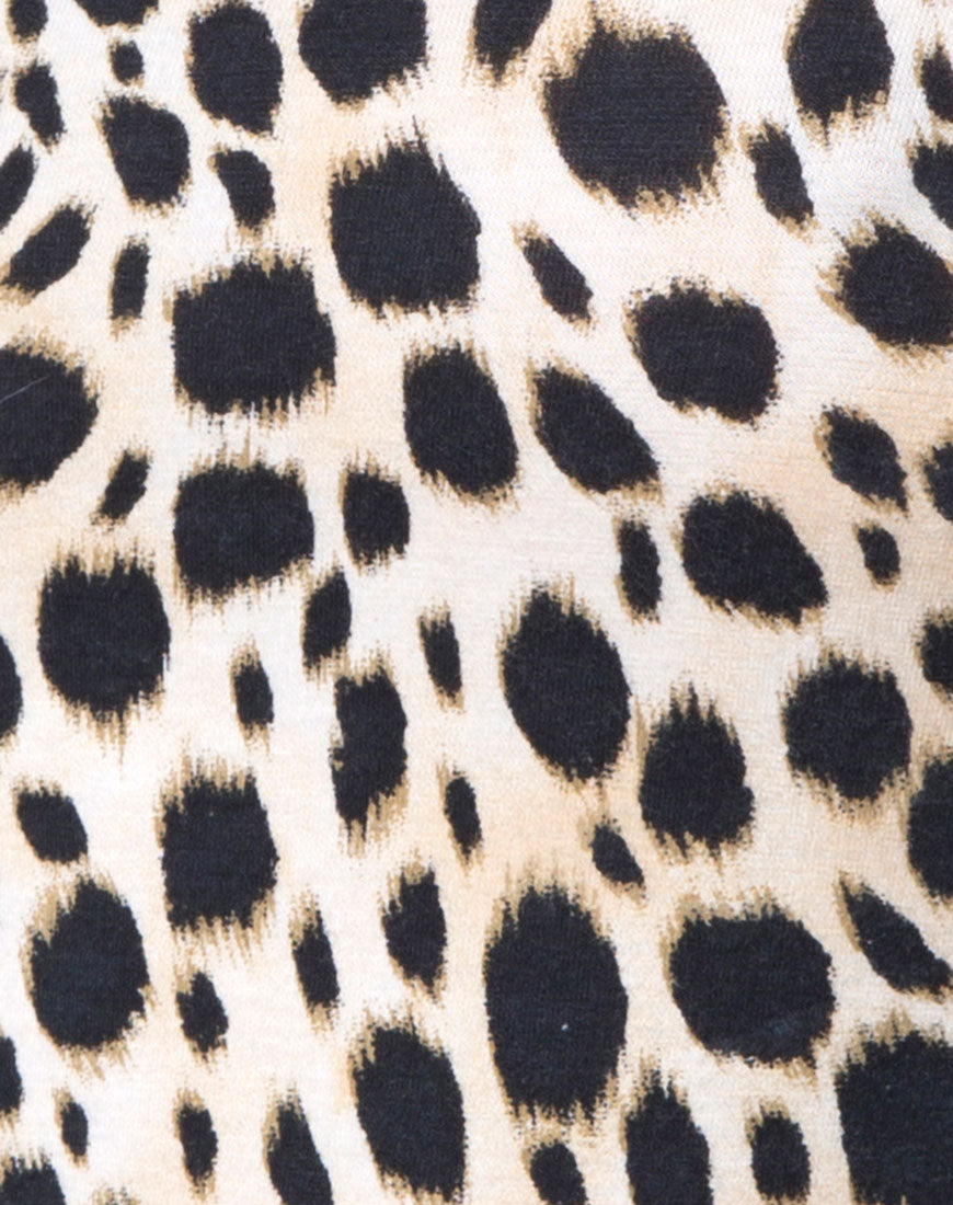 Image of Gaga Off The Shoulder Top in Cheetah