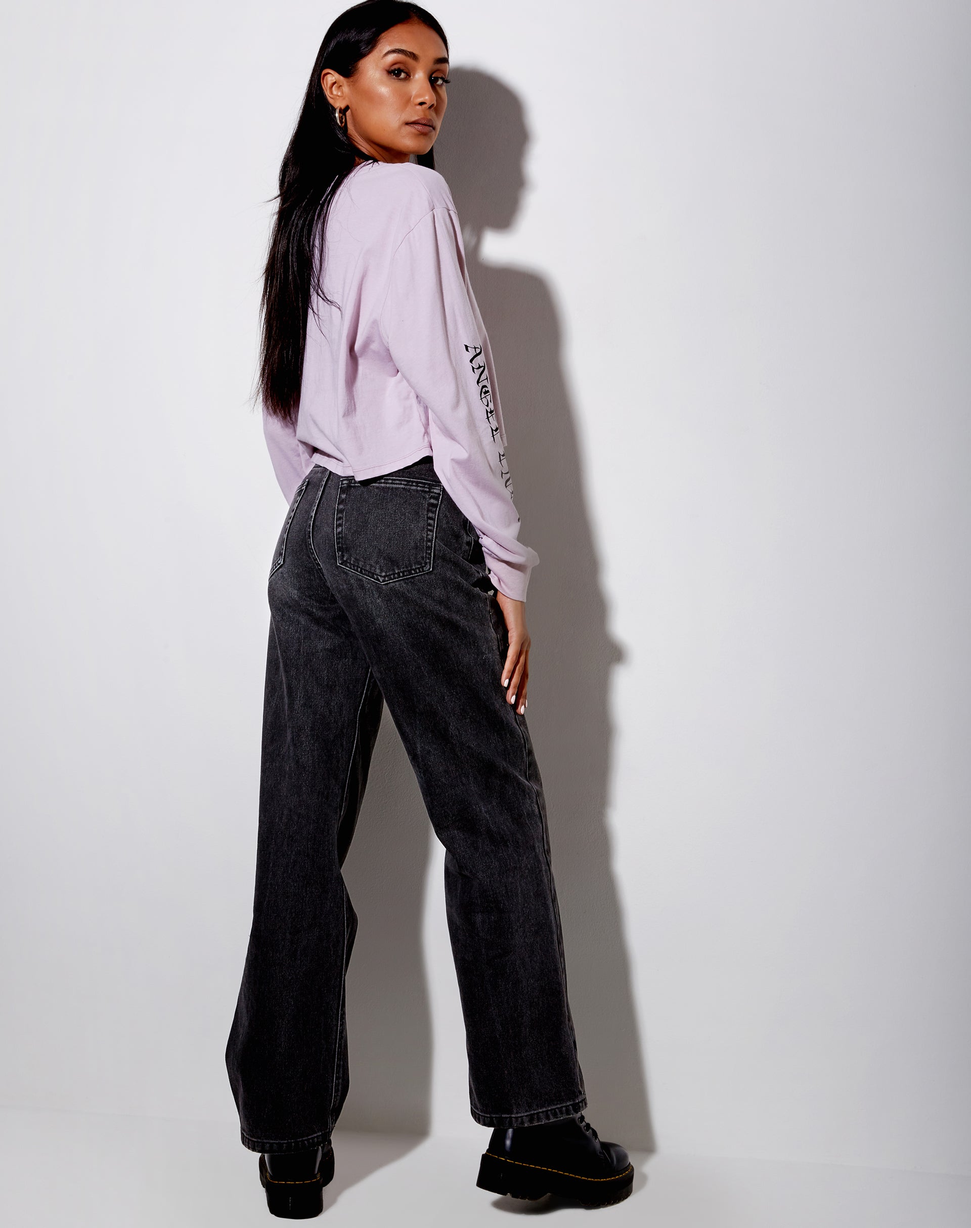 Image of Boli Crop Tee in Violet Angelo Angel Energy