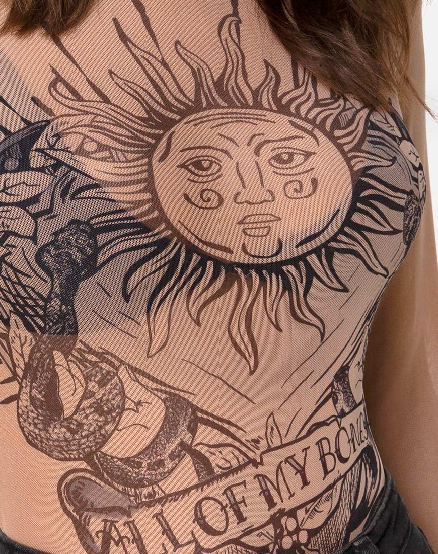 Image of Bonella Bodice Alchemy in Net Taupe