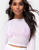Image of Bonnie Crop Top in Net White