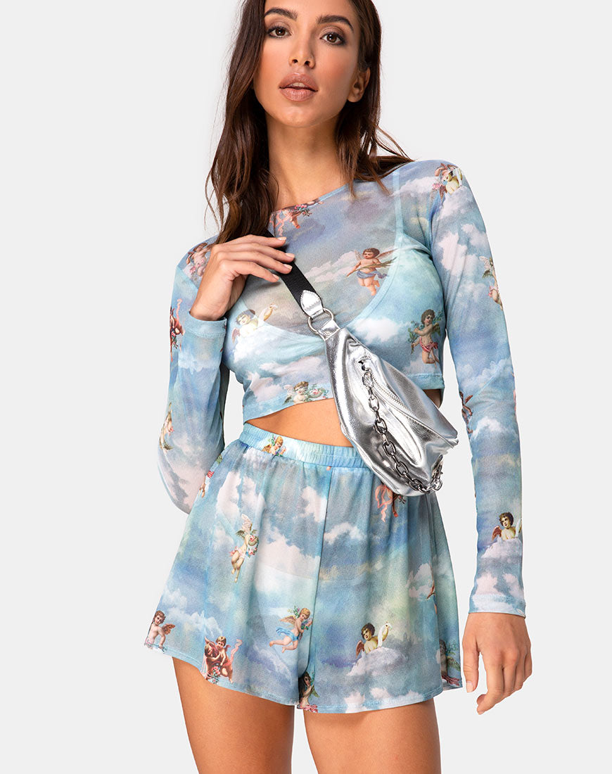 Boris Short in Angel Mesh Sky Blue