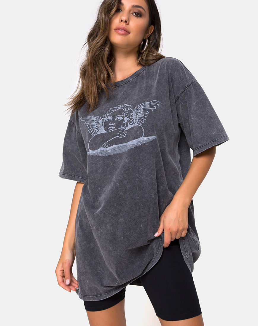 Sunny Kiss Tee in Stone Wash with Angelo