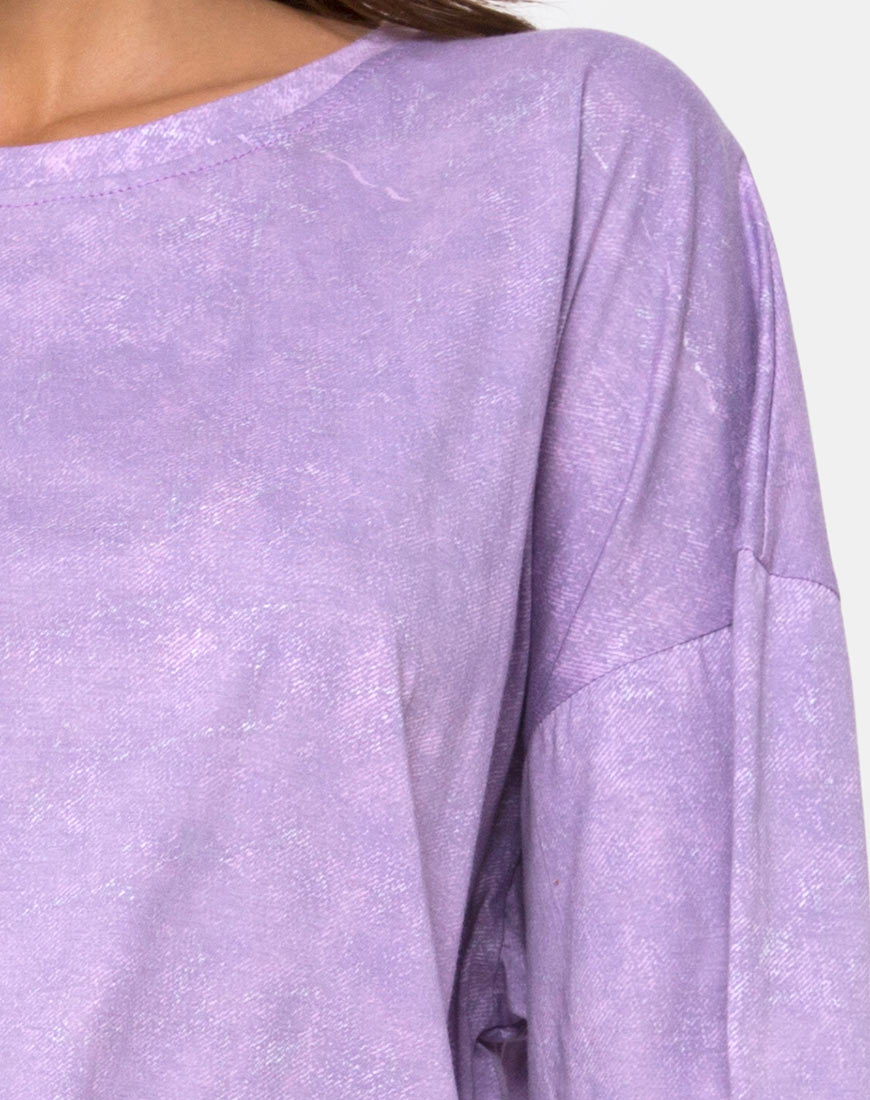 Image of Botec Tee in Purple Acid Wash