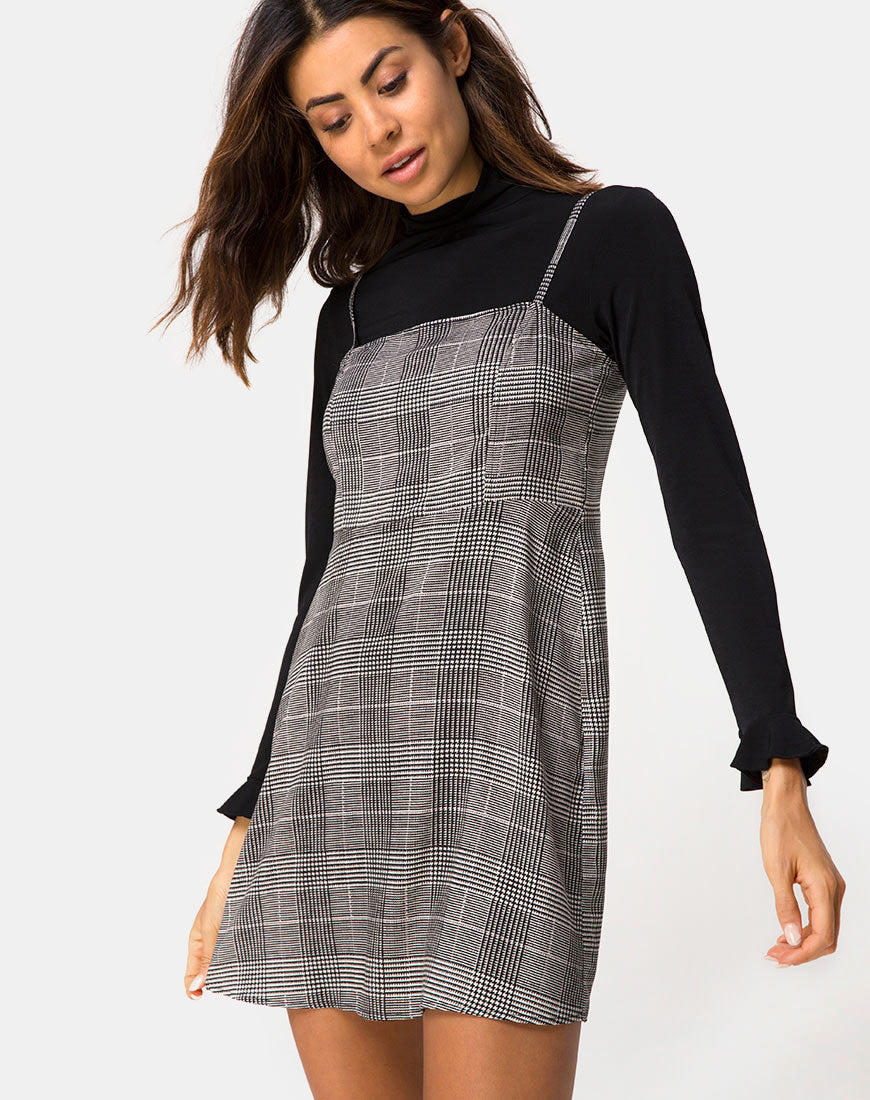 Image of Boyasly Mini Dress in Charles Check Grey