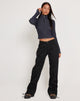 Image of Bracha Low Rise Cargo Trousers in Black