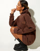 Image of Bren Hoodie in Deep Mahogany Cherub LAmour Label Embro