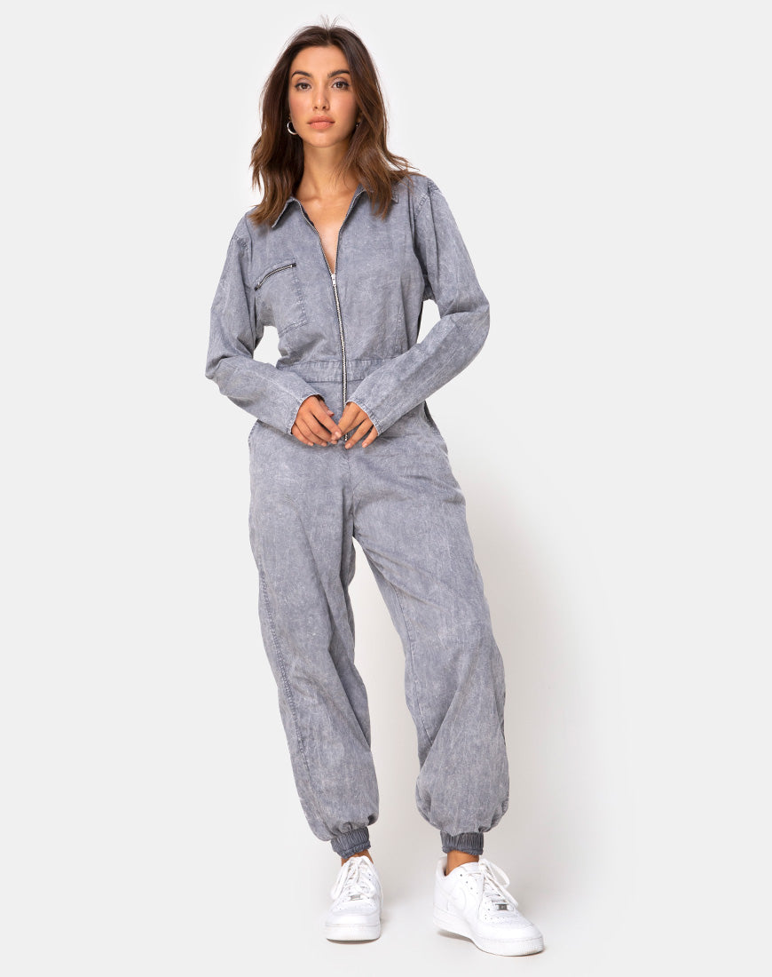 Brody Boiler Suit in Stone Wash