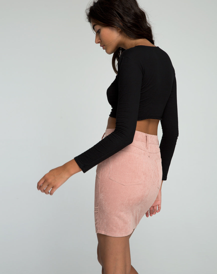 Broom Skirt in Corduroy Bae Pink