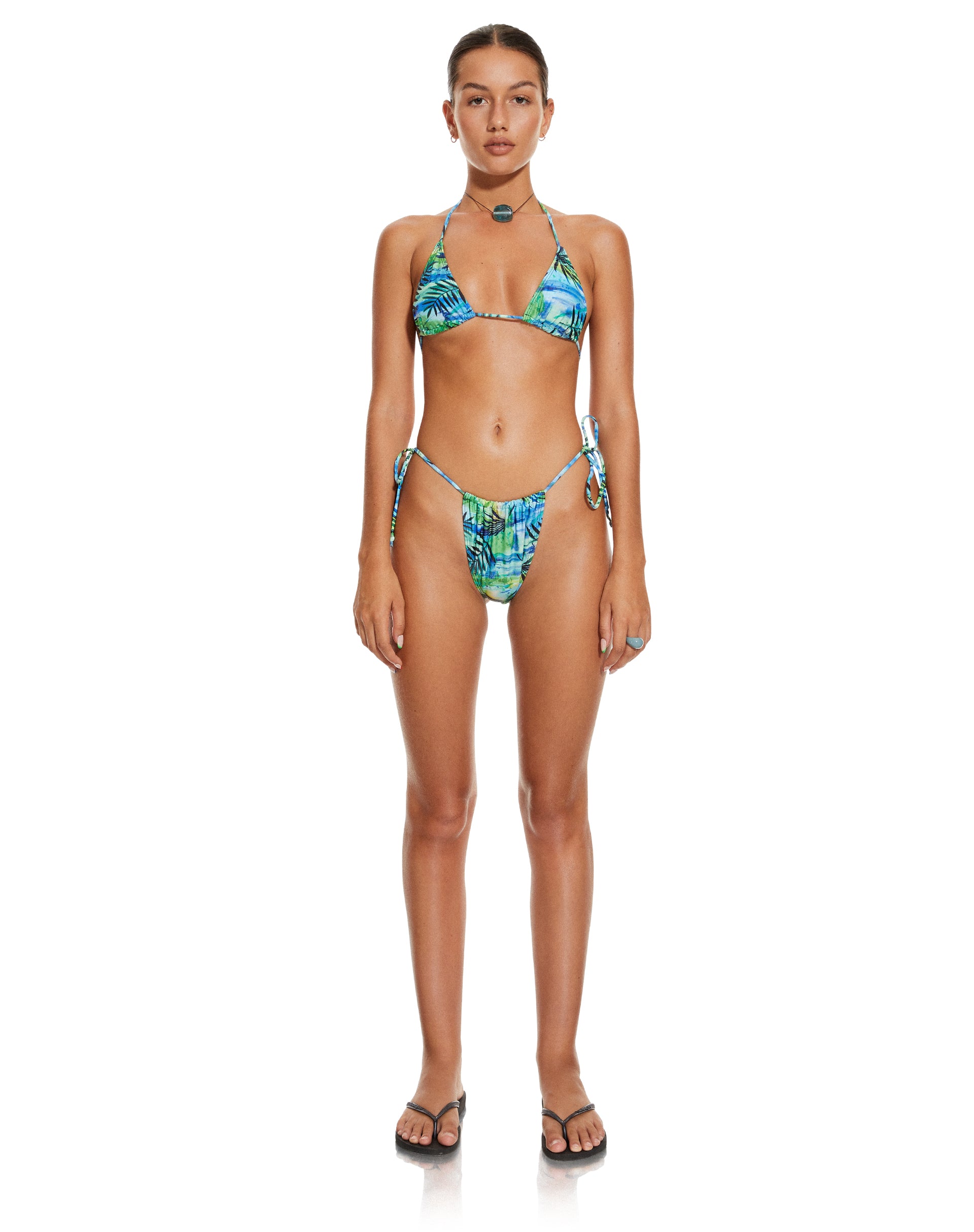 image of MOTEL X BARBARA Leyna Bikini Bottom in Tropical Palm