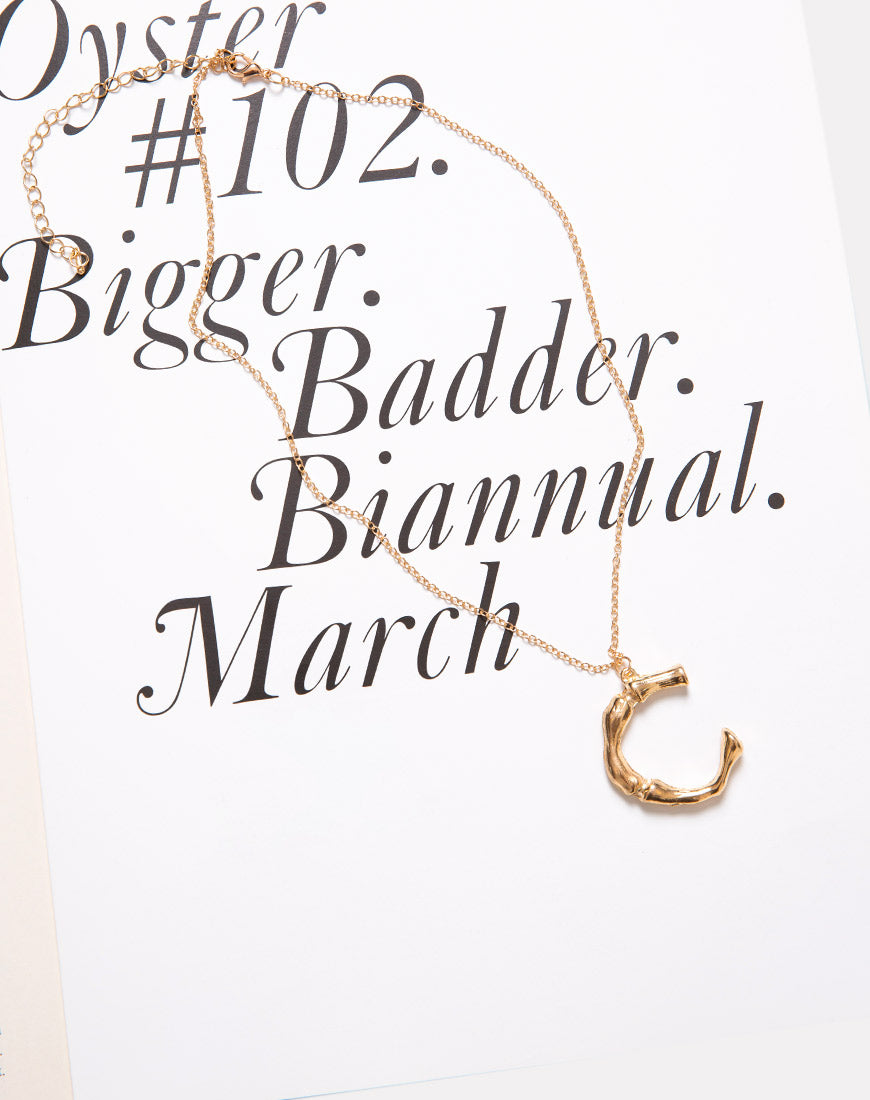 Image of Necklace in Gold Letter C