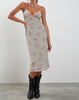 image of Camelia Mid Dress in Ditsy Rose Cluster