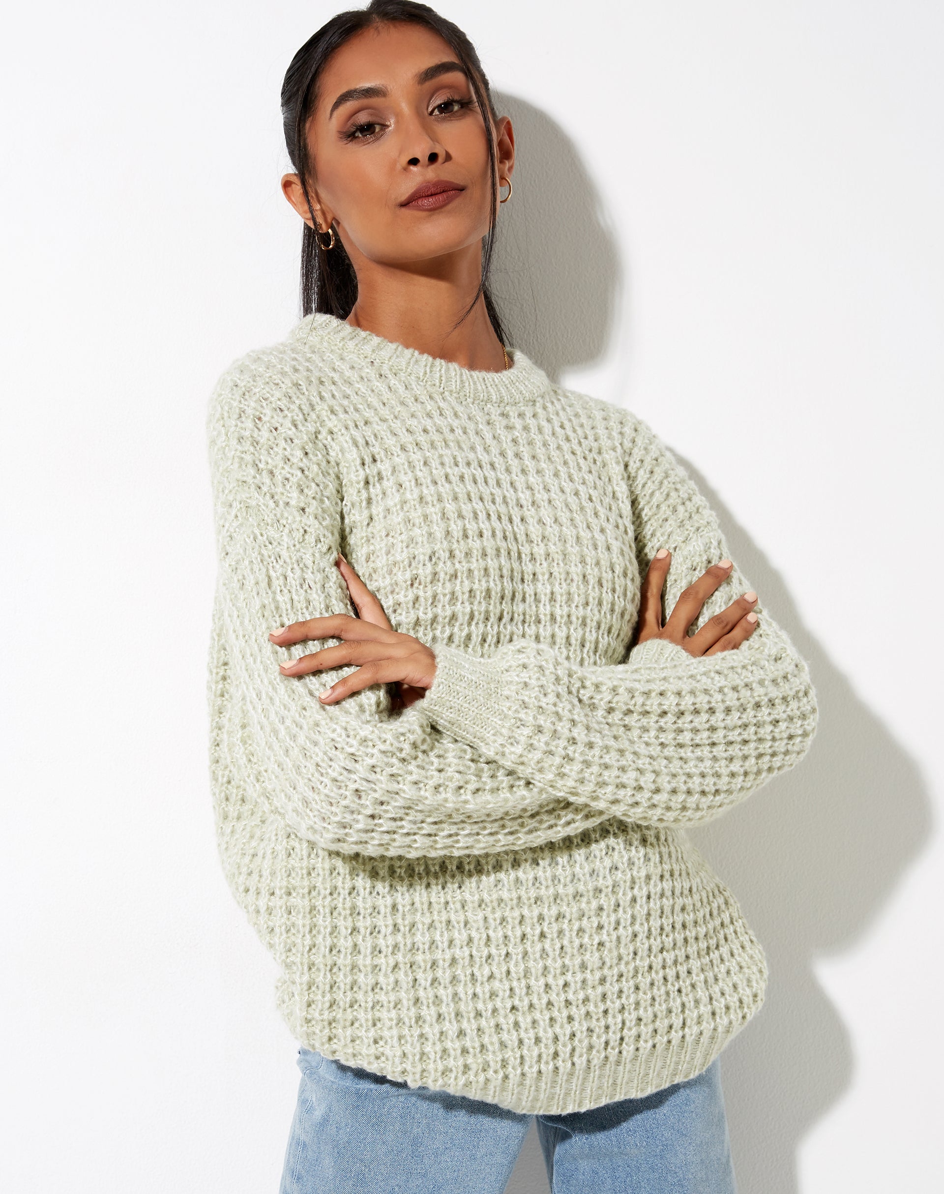 Image of Caribou Jumper in Chunky Knit Mint