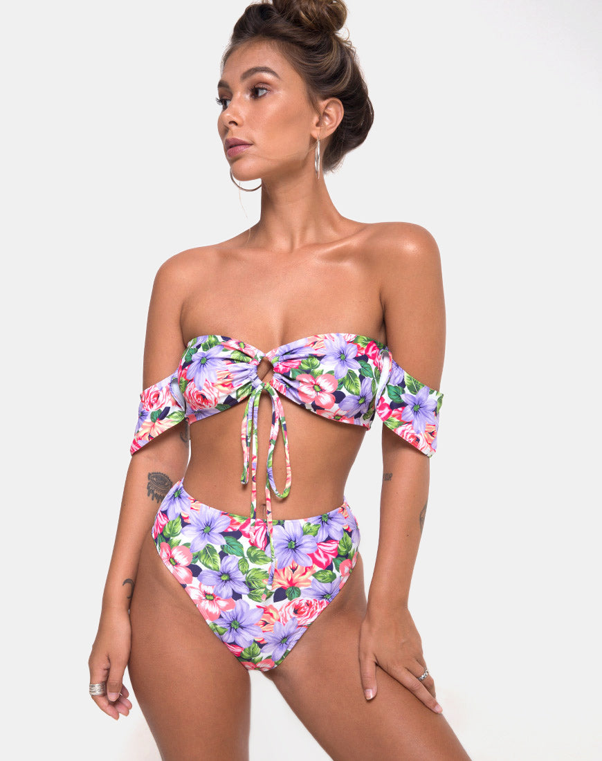 Carmella Bikini Top in Spring Fling