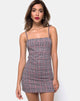 Image of Cecile Dress in Charles Check Blush