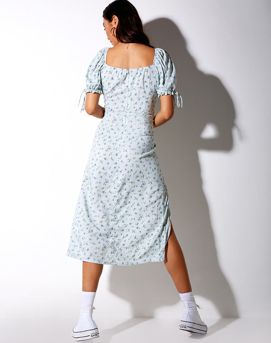 Image of Cello Midi Dress in Pretty Petal Green