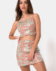 Image of Cherish Skirt in Fluro Leopard with Clear Sequin