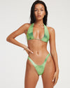 image of Farida Bikini Bottom in Watercolour Green