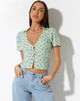 image of Chu Top in Lime Floral