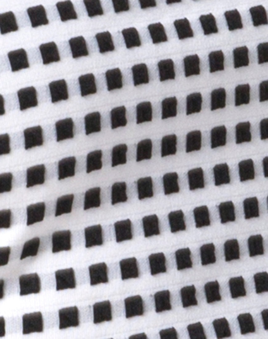 Image of Zaida Skirt in Gingham Ivory Black