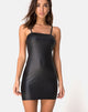 Image of Cinelle Bodycon Dress in Black Coated Spandex