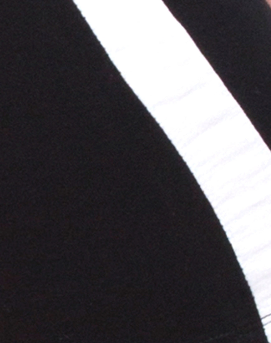 Image of Cirst Short in Black with White Stripe