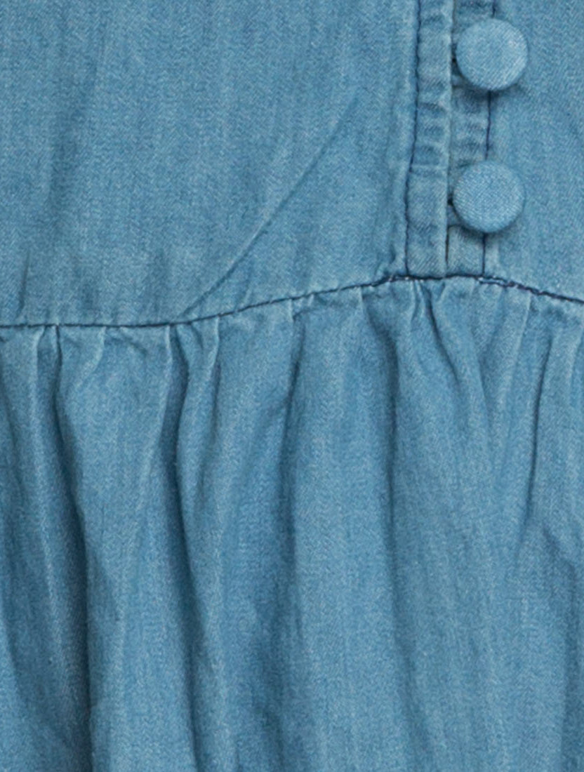 Cloten Babydoll Dress in Summer Wash Denim Chambray – motelrocks.com