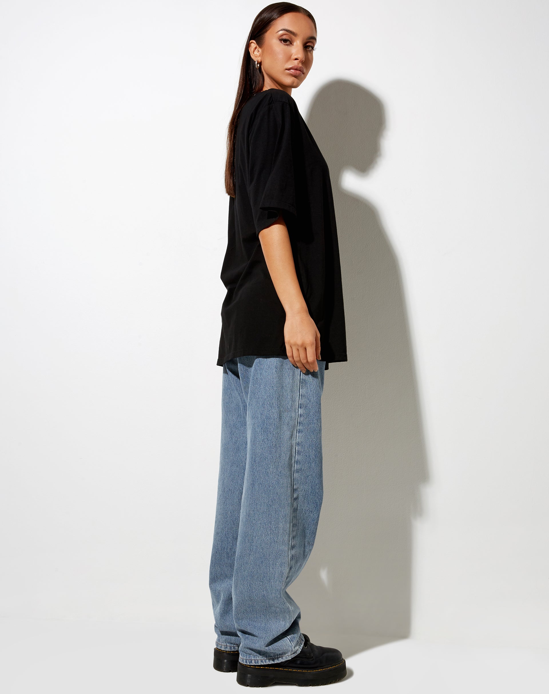 Image of Cocoon Tee in Black Angelo Label Embro