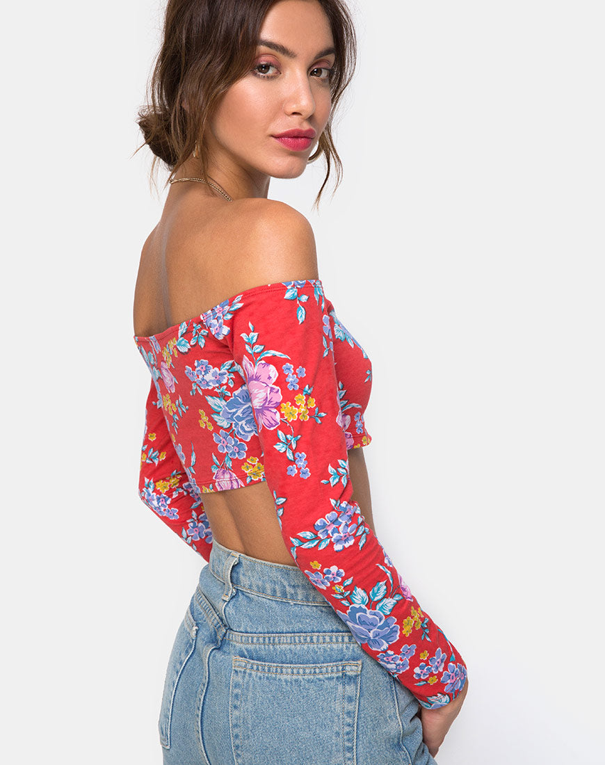 Coga Crop Top in Vintage Fleur