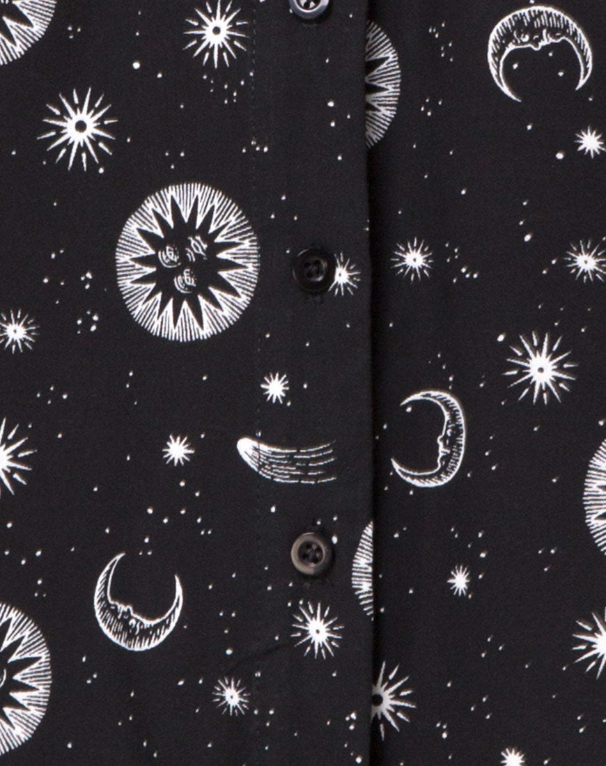 Image of Crosena Swing Dress in Small Celestial Black  X Princess Polly