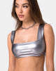Image of Katie Top in Metallic Silver
