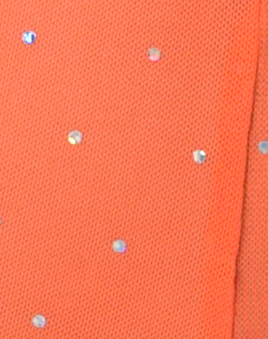 Image of Bike Short in Crystal Net Orange