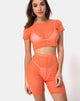 Image of Bike Short in Crystal Net Orange