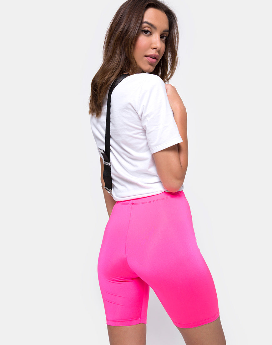Image of Bike Short in Nylon Pink
