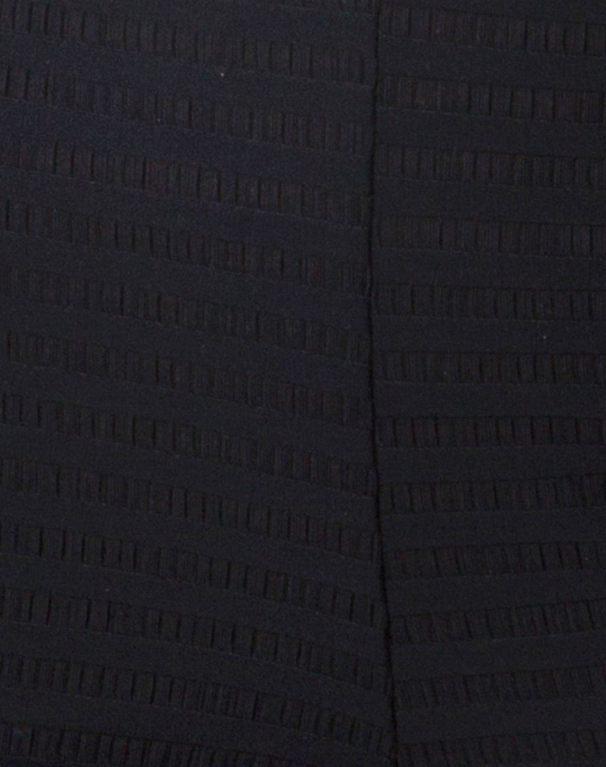 Image of Cycle Short in Black Horizontal Stripe