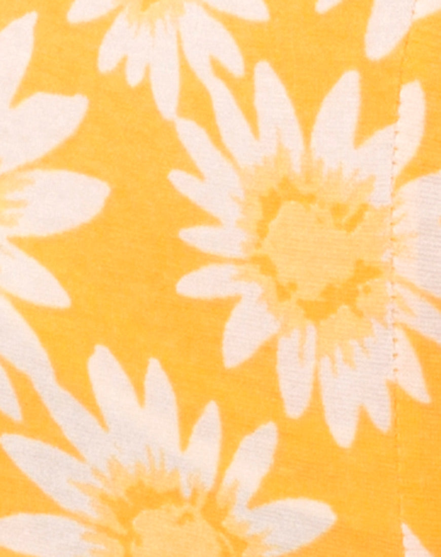 Image of Cycle Short in Sunkissed Floral Yellow