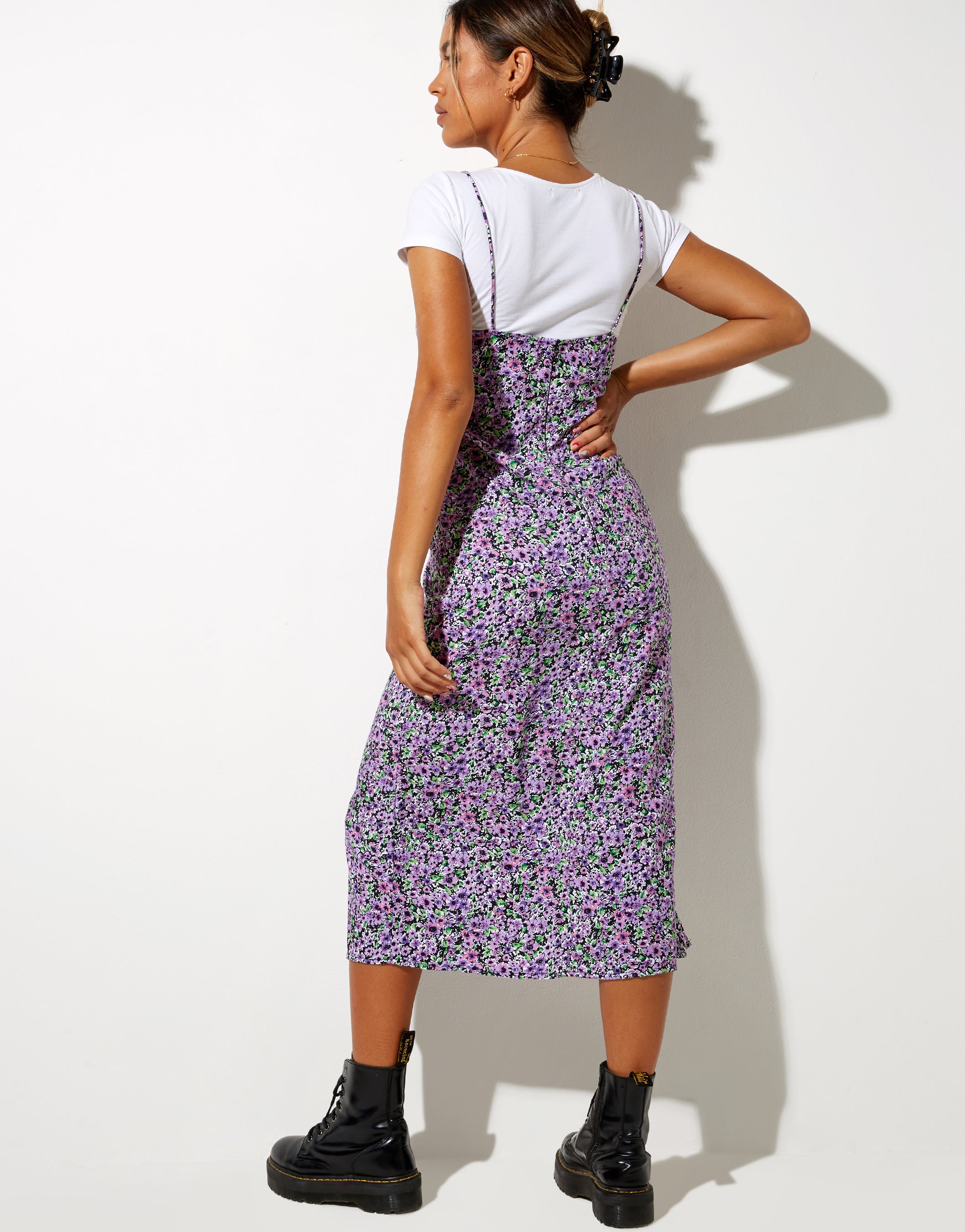 motel cypress midi dress Motel Cypress Side-Slit Midi Dress