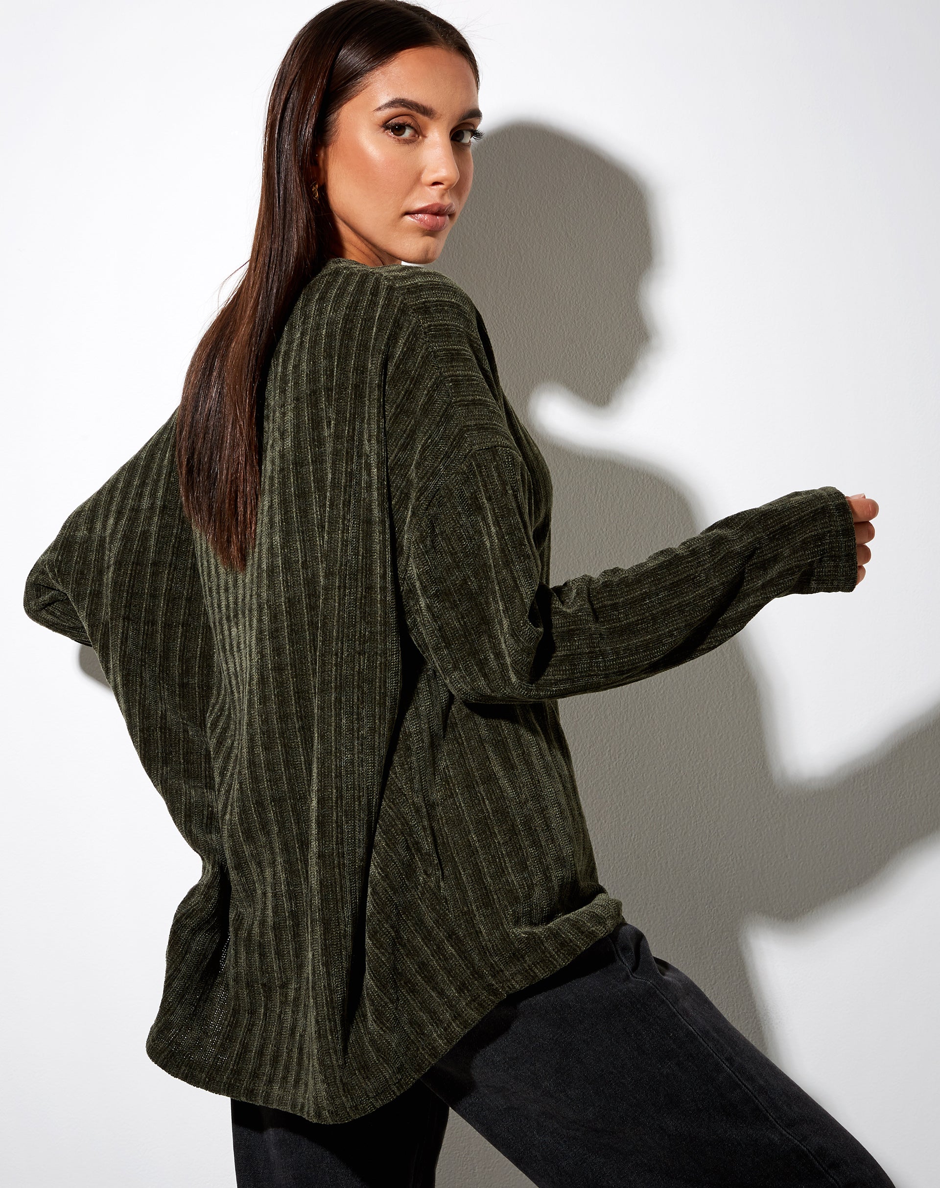 Image of Dad Jumper in Chenille Khaki