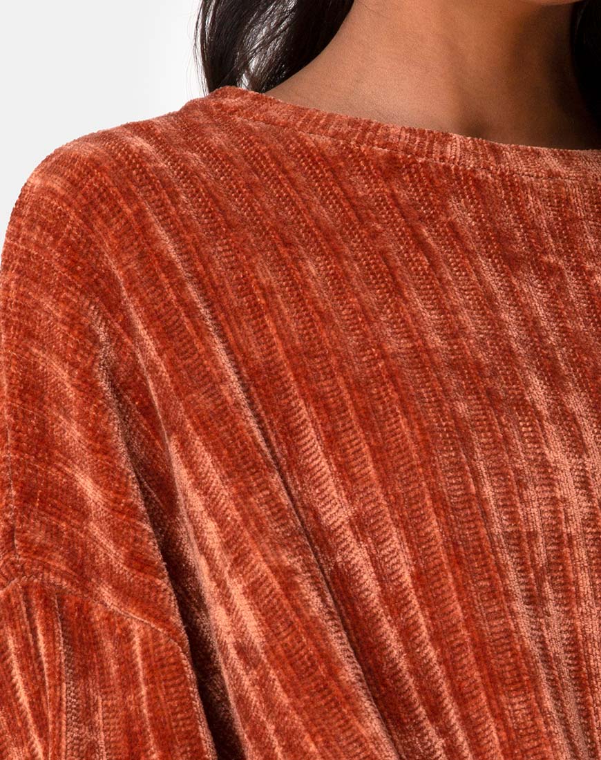 Image of Dad Jumper in Chenille Rust