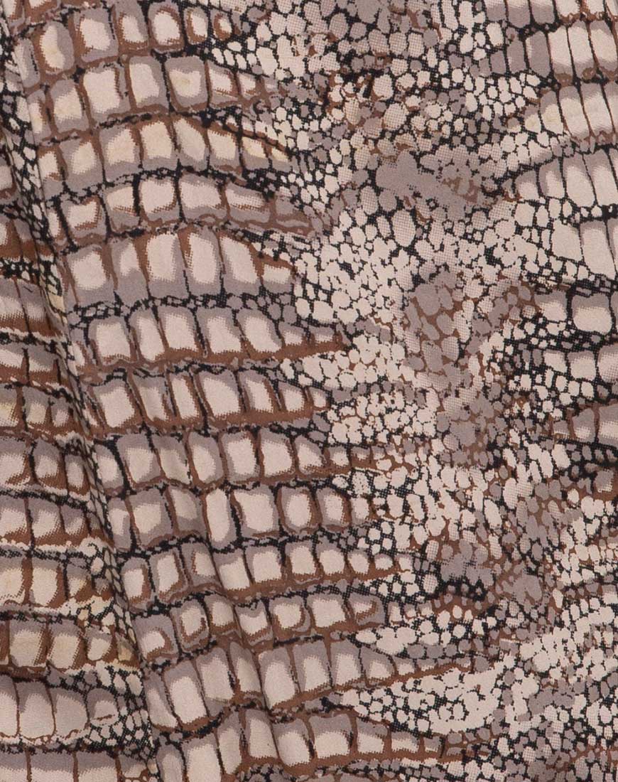 Image of Celinda Crop Top in Croc Neutral Grey