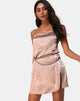 Image of Datista Dress in Satin Taupe