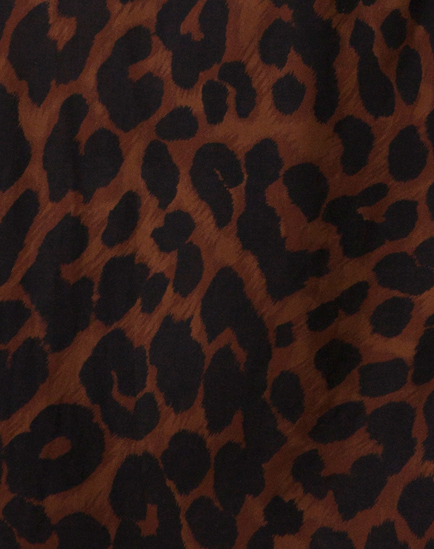 Image of Datista Slip Dress in Oversize Jaguar Brown