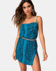 Image of Datista Slip Dress in Snake Blue