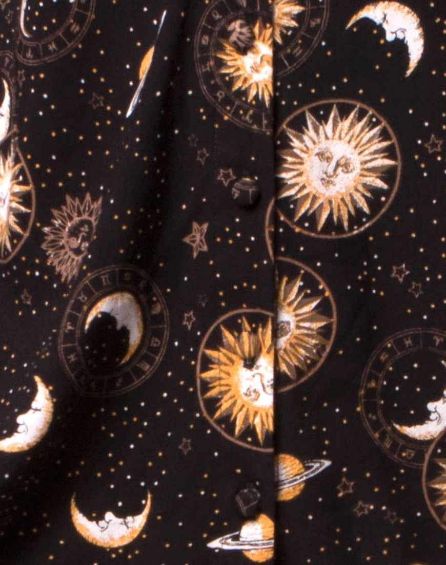 Image of Crosena Swing Dress in Solar System Black
