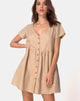 Image of Deira Babydoll Dress in Stone
