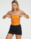 image of Dena Corset Top in PU Neon Orange