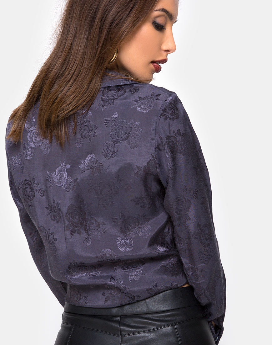 Image of Dimaris Shirt in Satin Grey Rose