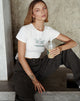 Image of Doga Crop Top in Ivory Angelo Washed Out