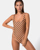 Image of Drela Swimsuit in Mocha Checker