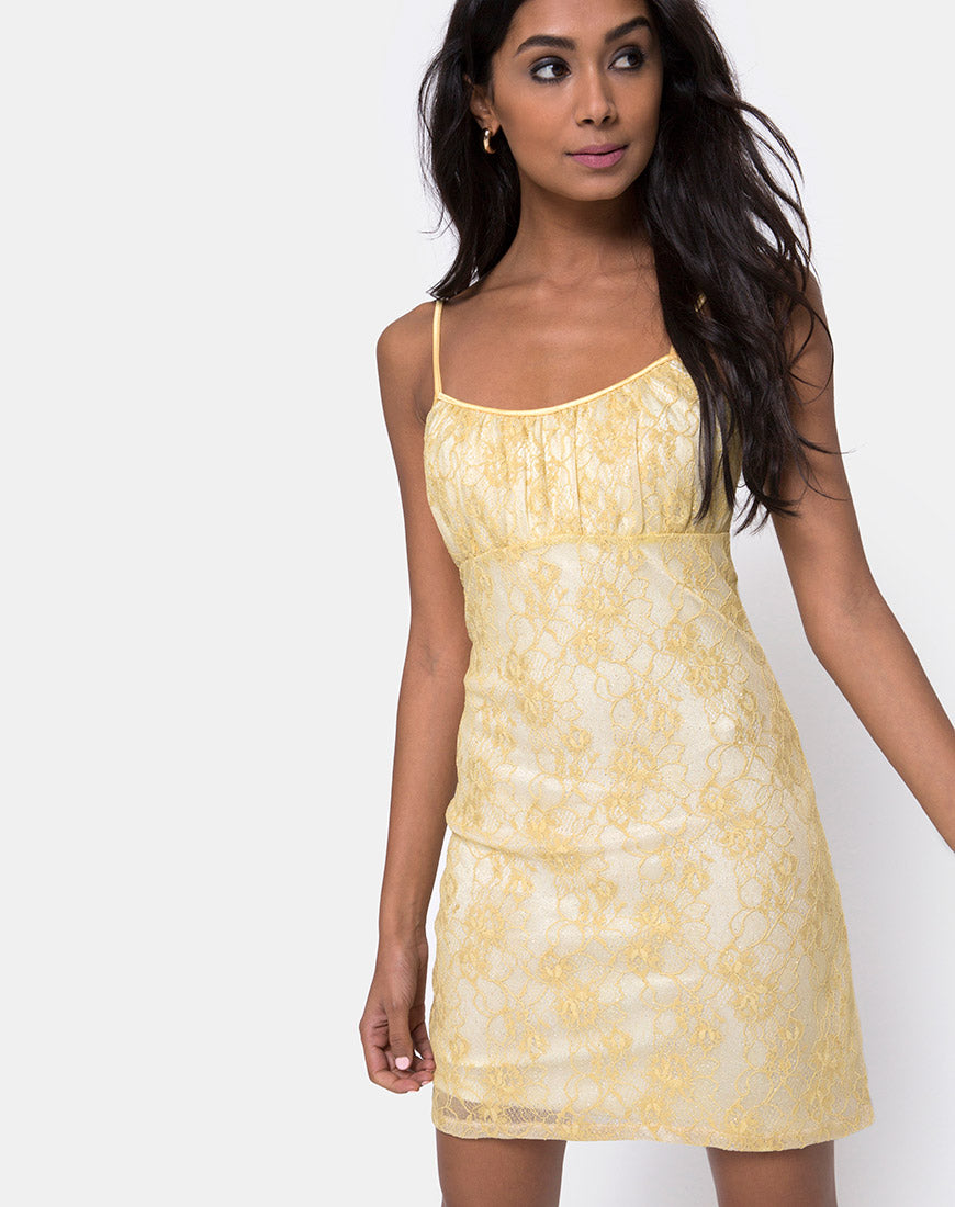 Image of Kula Dress in Pastel Lace Lemon