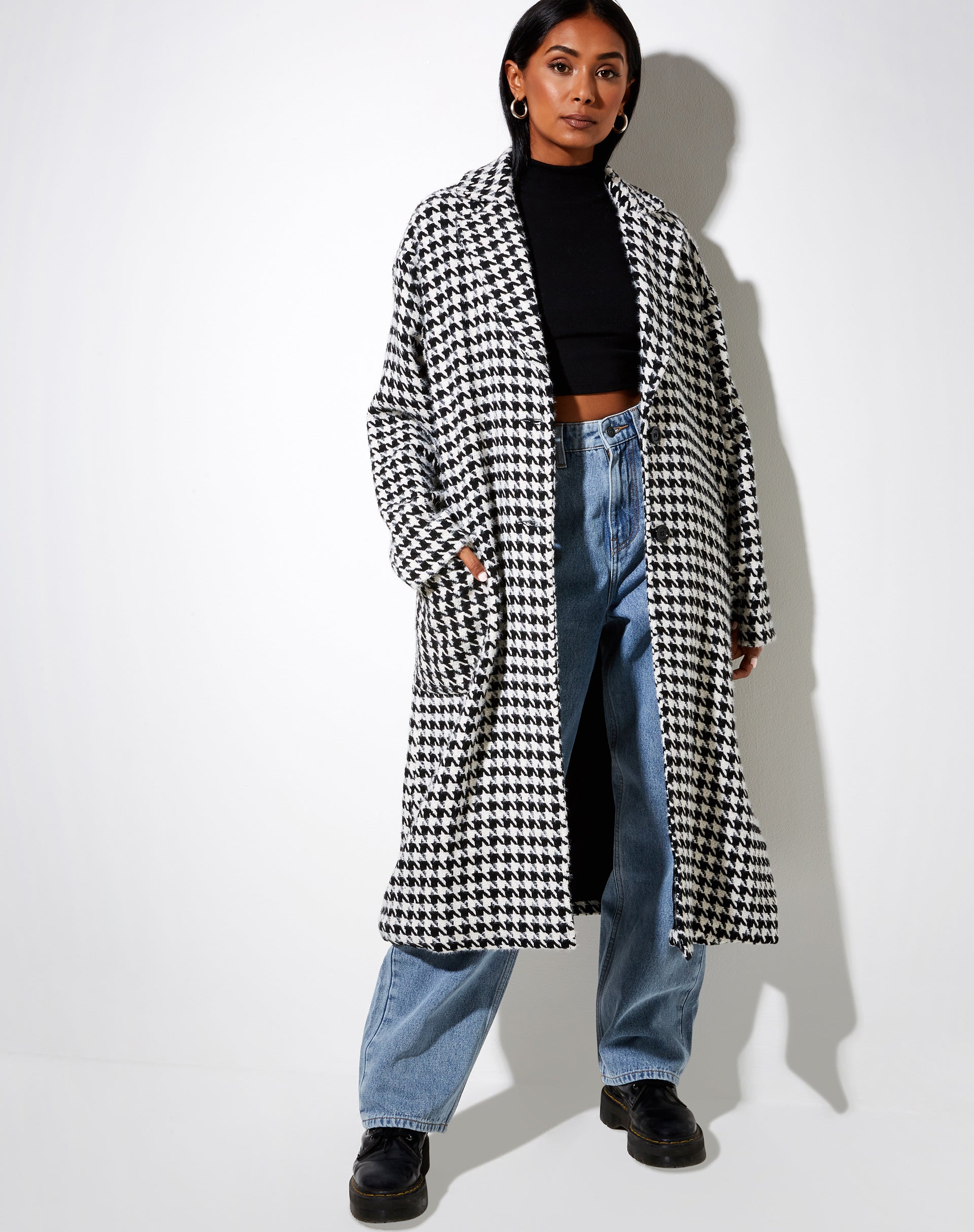 Dogtooth cheap duster coat